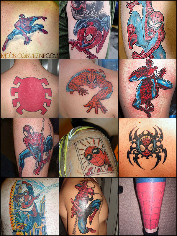 spider man tattoos