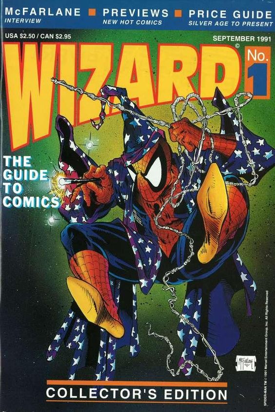 Todd McFarlane's Spider-Man cover for Wizard #1