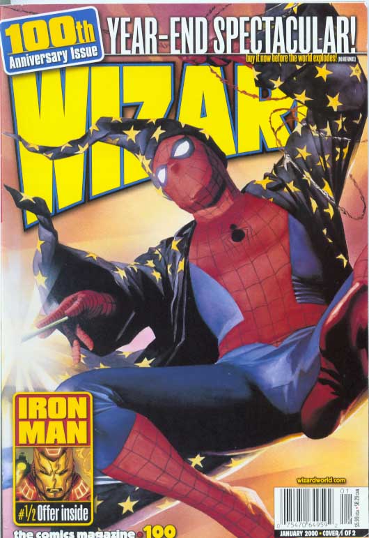Alex Ross's Spider-Man Wizard cover